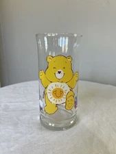 Vintage Pizza Hut Funshine Bear Carebear Glass 1993 Limited Sunshine Care Bear