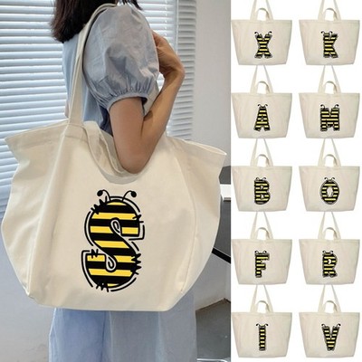 Biene Alphabet Kunst extra große Tragetasche Einkaufstaschen Mehrzwecktasche