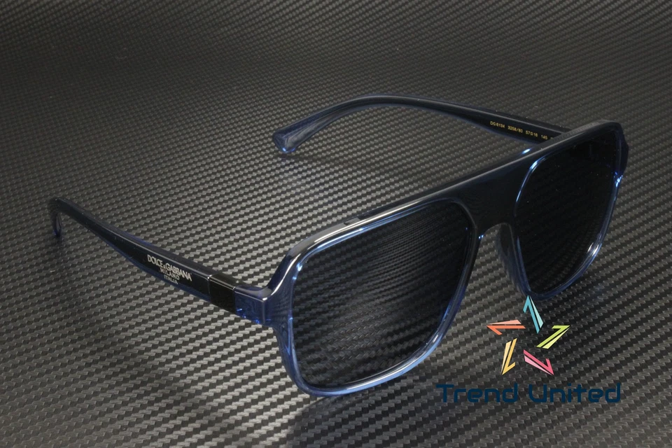 Очки солнцезащитные мужские Dolce & Gabbana DG6134 325880 прозрачные синие темно-синие 57 мм - Изображение 4 из 4