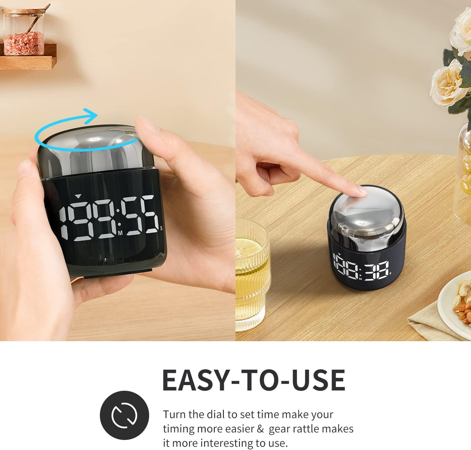 Timer, Timer di Allarme Digitale Display a LED Portatile Timer per il Conto Alla Rovescia per L'insegnamento della (#2