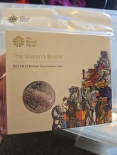 Royal Mint 2021 the Queens Beasts the Completer Coin £5 BUNC Sealed Pack