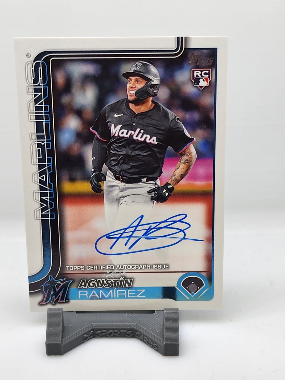 2025 Topps Update Agustin Ramirez Real One Flagship Auto On Card RC Marlins US11