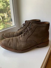 Allen Edmonds Hamilton Boots Mens Sz 10.5 D Brown Nubuck Suede Dainite Soles