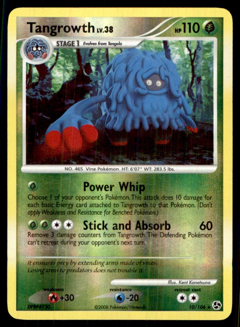 2008 Diamond & Pearl - Great Encounters Reverse Holo Tangrowth #10