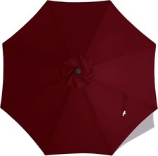 Patio Umbrella 11 ft Replacement Canopy for 8 Ribs-Burgundy Canopy Only