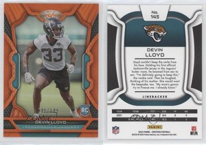 2022 Certified Rookies Mirror Orange /149 Devin Lloyd #145 Rookie RC