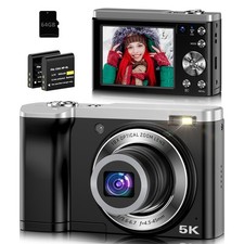 5K Digital Camera 10X Optical Zoom 56MP Cameras for Photography Front Rear