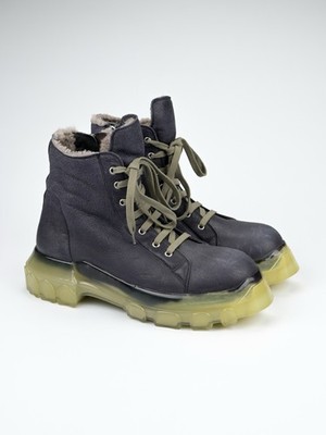 Rick Owens Shearling Mega Bozo Tractor Boots 44