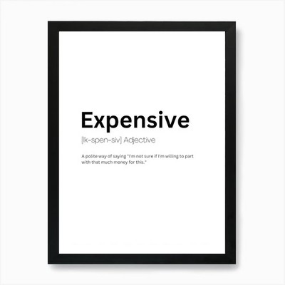 Expensive Definition Meaning Art Pr Framed Wall Art Poster Canvas Print Picture