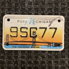 Oryginalna tablica rejestracyjna motocykla USA 🇺🇸 Michigan Mackinac Bridge