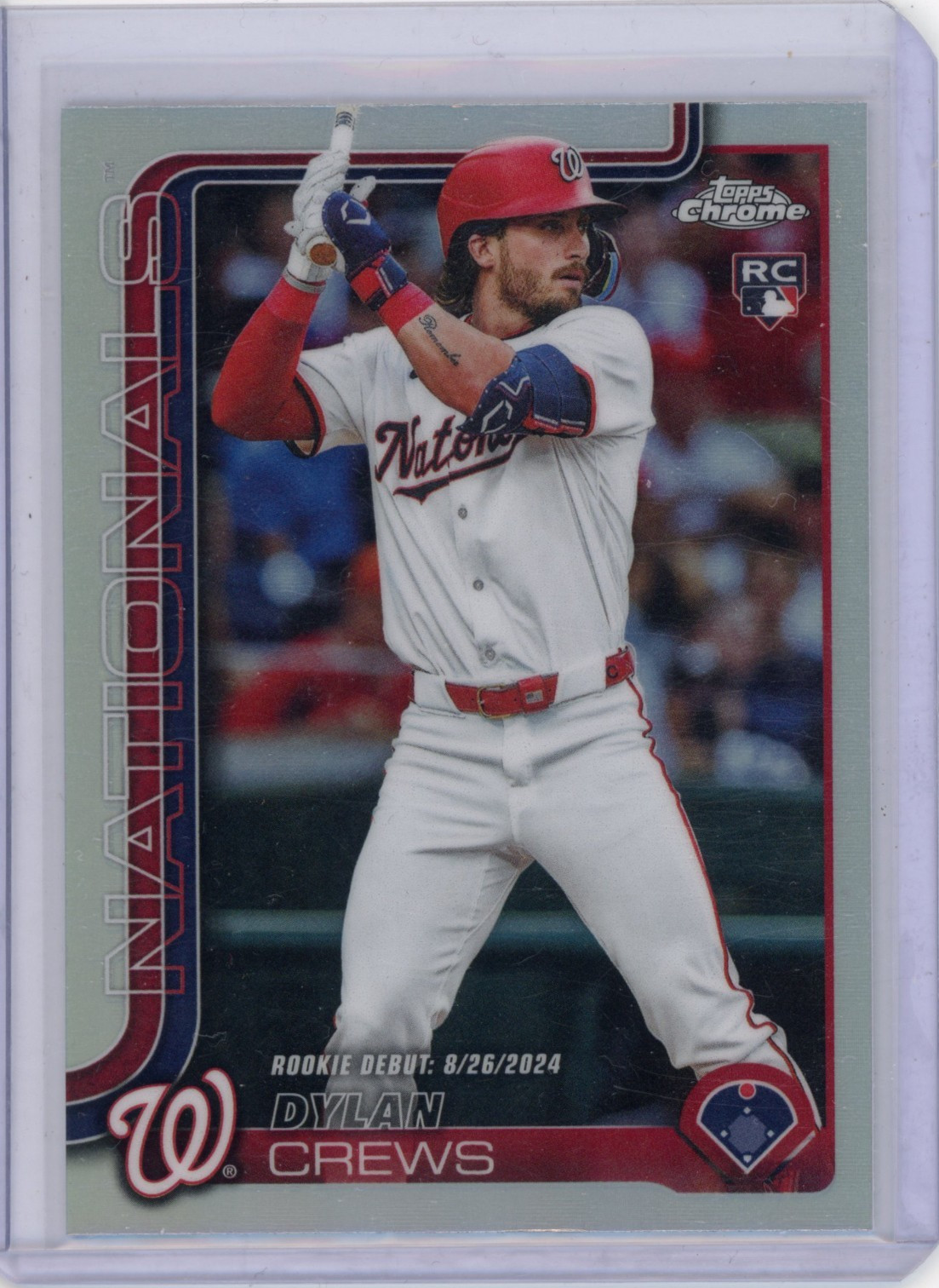 Dylan Crews 2025 Topps Chrome Update Nationals Refractor RC #USC190