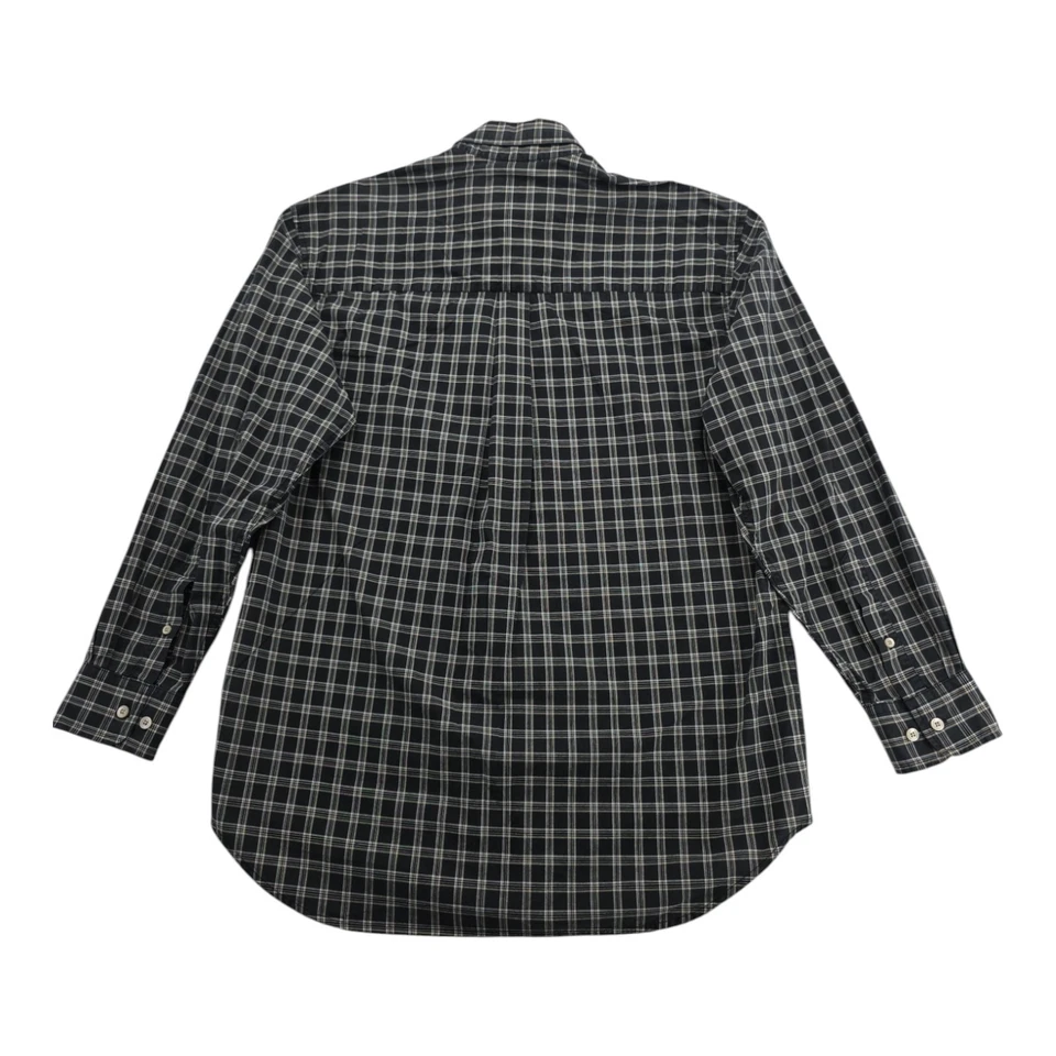 Haggar Forever New Black White Plaid Button Down Long Sleeves Shirt Men’s Size M - Image 2 of 4