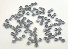 Miniature Hardware Parts 100 Pack of Steel Small Hex Nuts 2-56 Plated