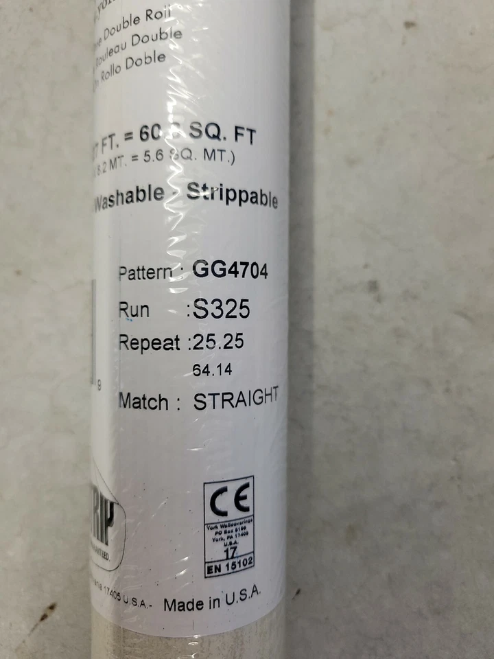 Rollos de papel pintado york GG4704 rayas beige y plata Foto 4 de 4
