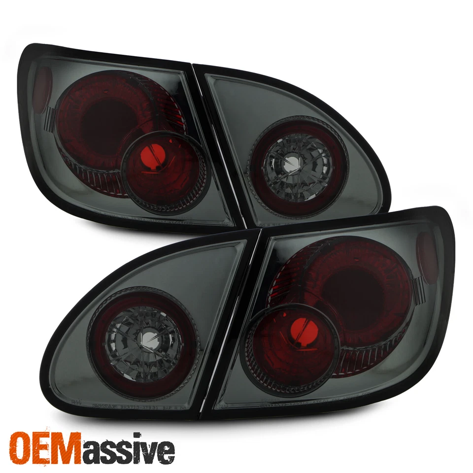 Par de luces de freno traseras ahumadas para Toyota Corolla 03-08 4 piezas con pieza de maletero Foto 2 de 4