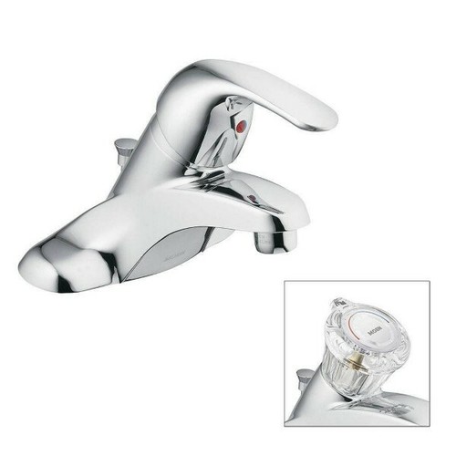 MOEN CANADA 4" Centerset Single-Handle Low-Arc Bathroom Faucet in Chrome - Picture 9 of 19
