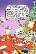 Shipping & Handling 12 Funny Boxed Christmas Cards by Nobleworks