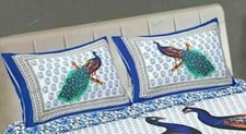 Attractive Print Pure Cotton Double Bed Sheet With 2 Pillow Cover Occasion Gift