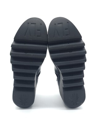 FLY London Womens Byne349Fly Arkansas Black Leather Chelsea Ankle