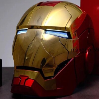 US! Autoking Iron Man Gold MK5 Helmet Electronic Voice Activated