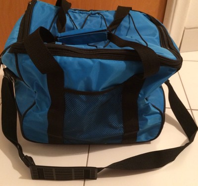 New Rolling Cooler- Soft Simple Blue Pull And Shoulder Strap