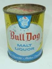 Empty Bottom Opened 8oz Bull Dog Malt Liquor Flat Top
