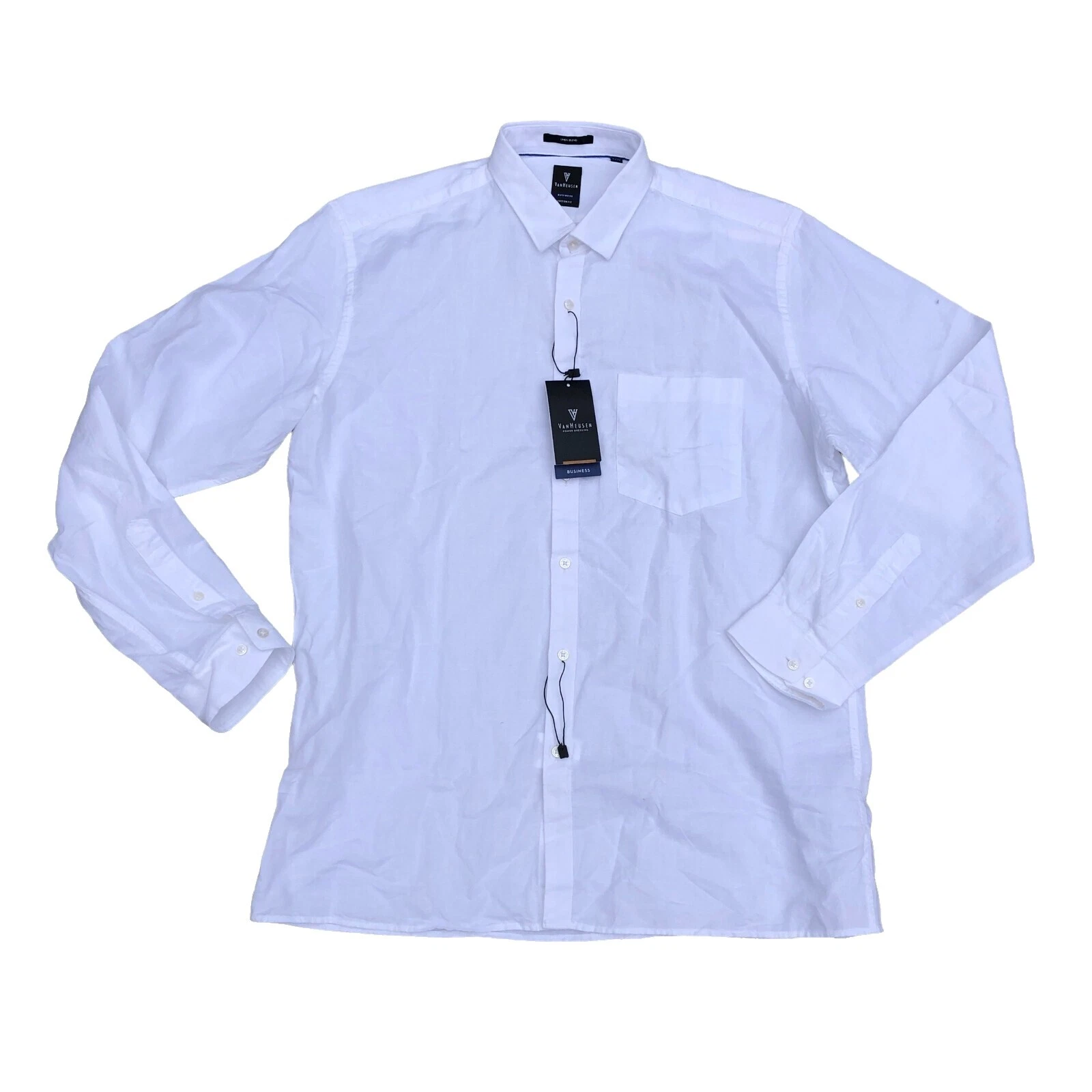 Camisas informales de lino con botones para hombre Van Heusen