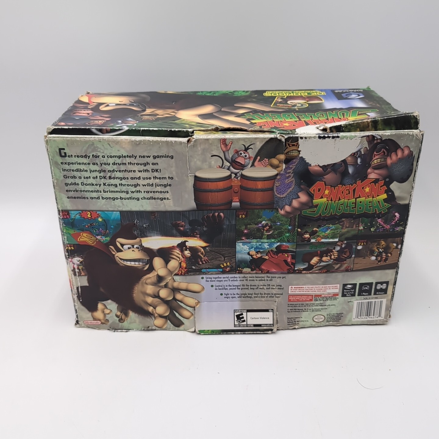 GameCube Donkey Kong Jungle Beat Bongos ONLY in Worn Box Drums Falak