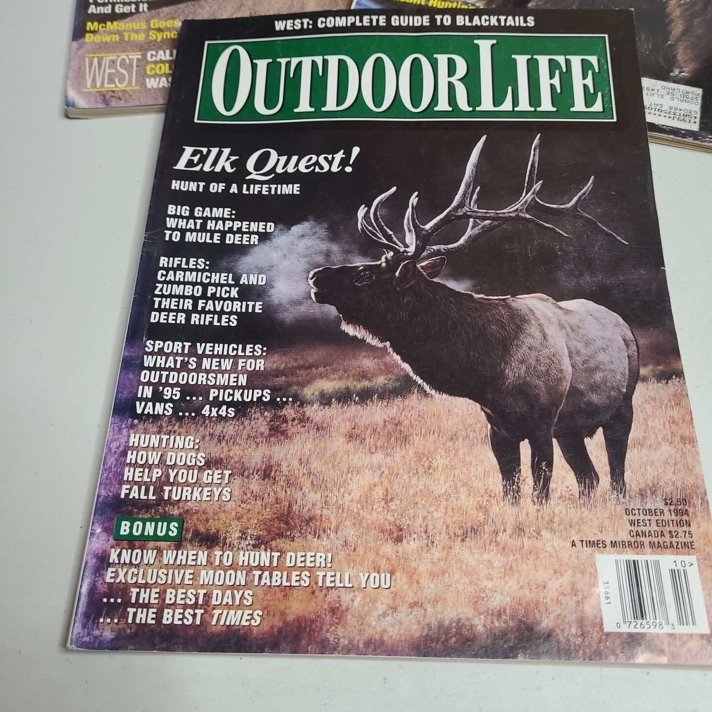 Lot of 5 Vintage 80s 90s Outdoor Life Sports Afield Hunting Fishing