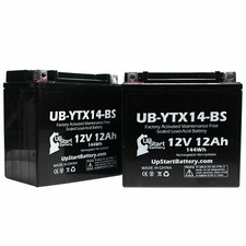 2X 12V 12AH Battery for 2011 Honda TRX420 Fourtrax Rancher 4x4 420 CC