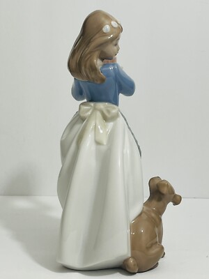✨ Vtg Lladro Nao 1045 Puppy's Birthday Girl with Cake and ✨ Vtg Lladro Nao 1045 Puppy's Birthday Girl with Cake and