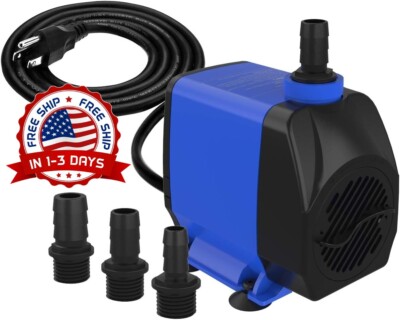 Bomba De Acuario Ultra Silenciosa 1056 GPH de 85 W Para Estanque y Pecera NEW US