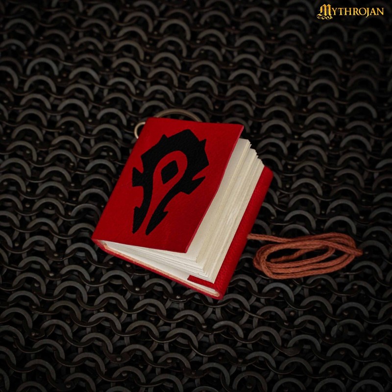 Leather Journal Keychain Alliance Warcraft Keychain Pocket Diary Key Chain Gift