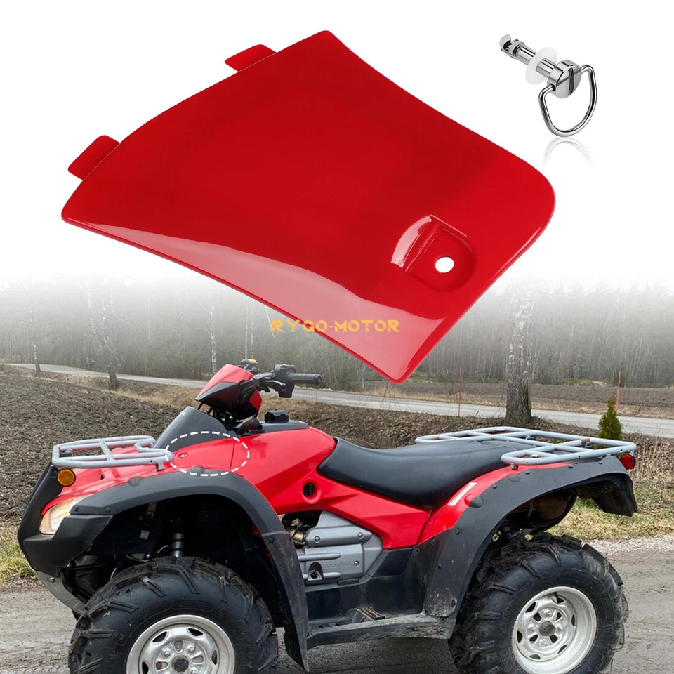 Tapa y perno rojo de caja utilitaria 61110-HN8-000ZB para Honda TRX650 680 Rincon 2003-2023 Foto 2 de 4