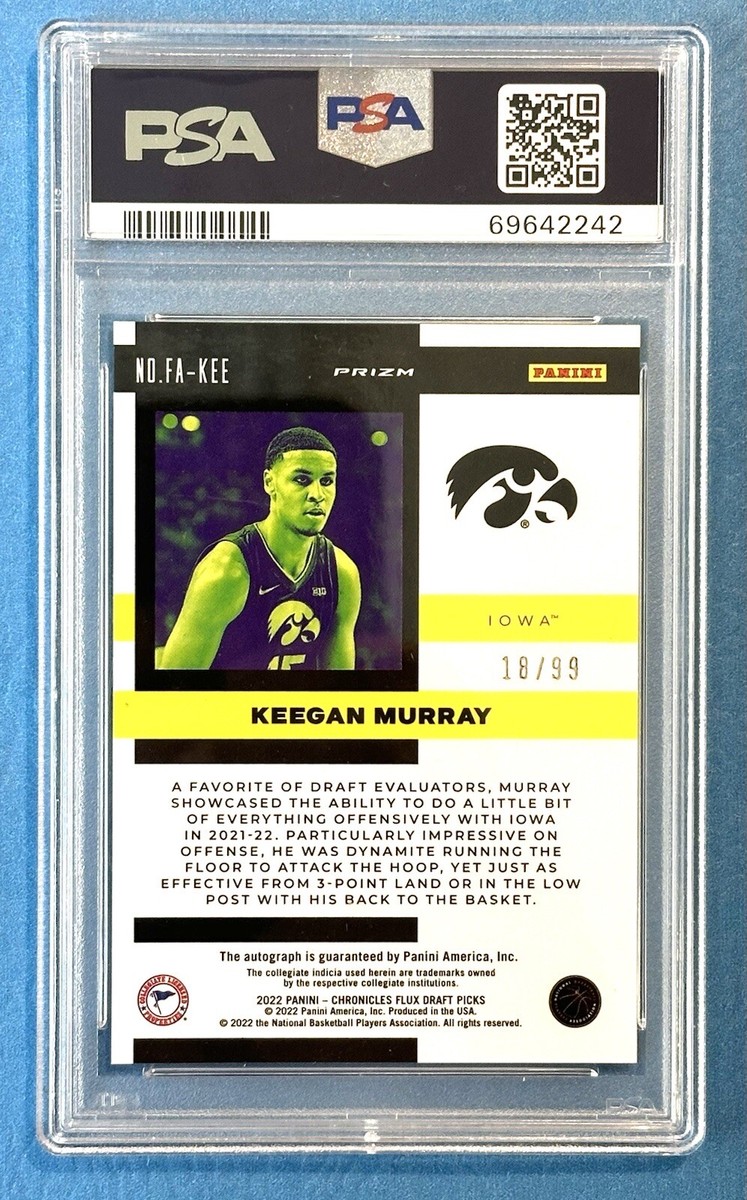 その他 panini flux keegan murray RC /10 PSA10 2022 Chronicles Flux DP KEEGAN MURRAY AUTO RC Rookie 18/99 PSA 10