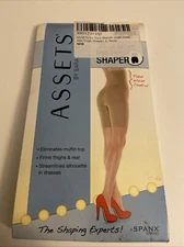 Spanx Assets High Waist Mid Thigh Body Shaper Size 2 Nude by Sara Blakely  New