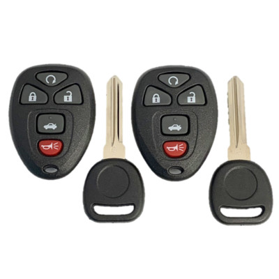 2 OEM Electronics Keyless Remote Fobs + Chip Keys 5 Button KOBGT04A 22733524