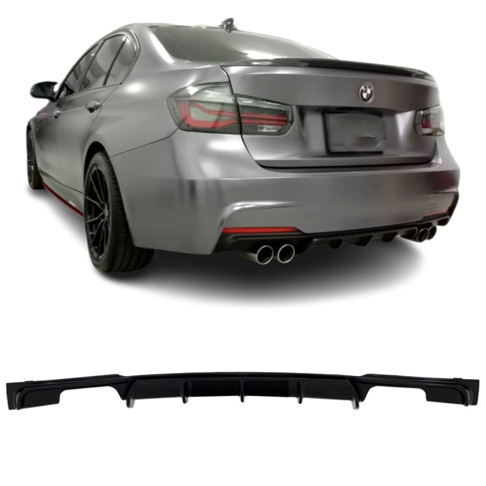 Diffuseur M Performance en ABS Noir Mat pour BMW F30 F31 Série 3 Pack M - Finition Premium