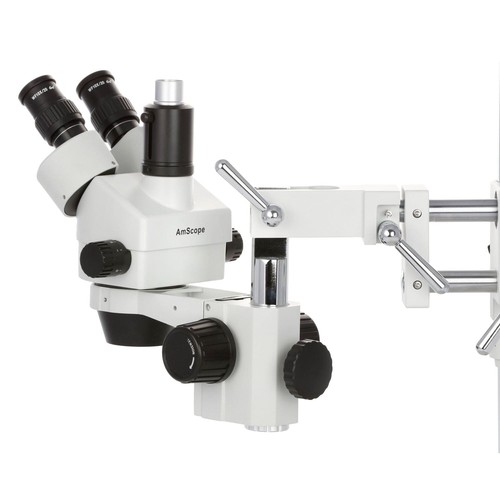 3.5X-45X Zoom Stereo Trinocular Boom Microscope with Dual LED Light+1.3MP Camera - Picture 11 of 16