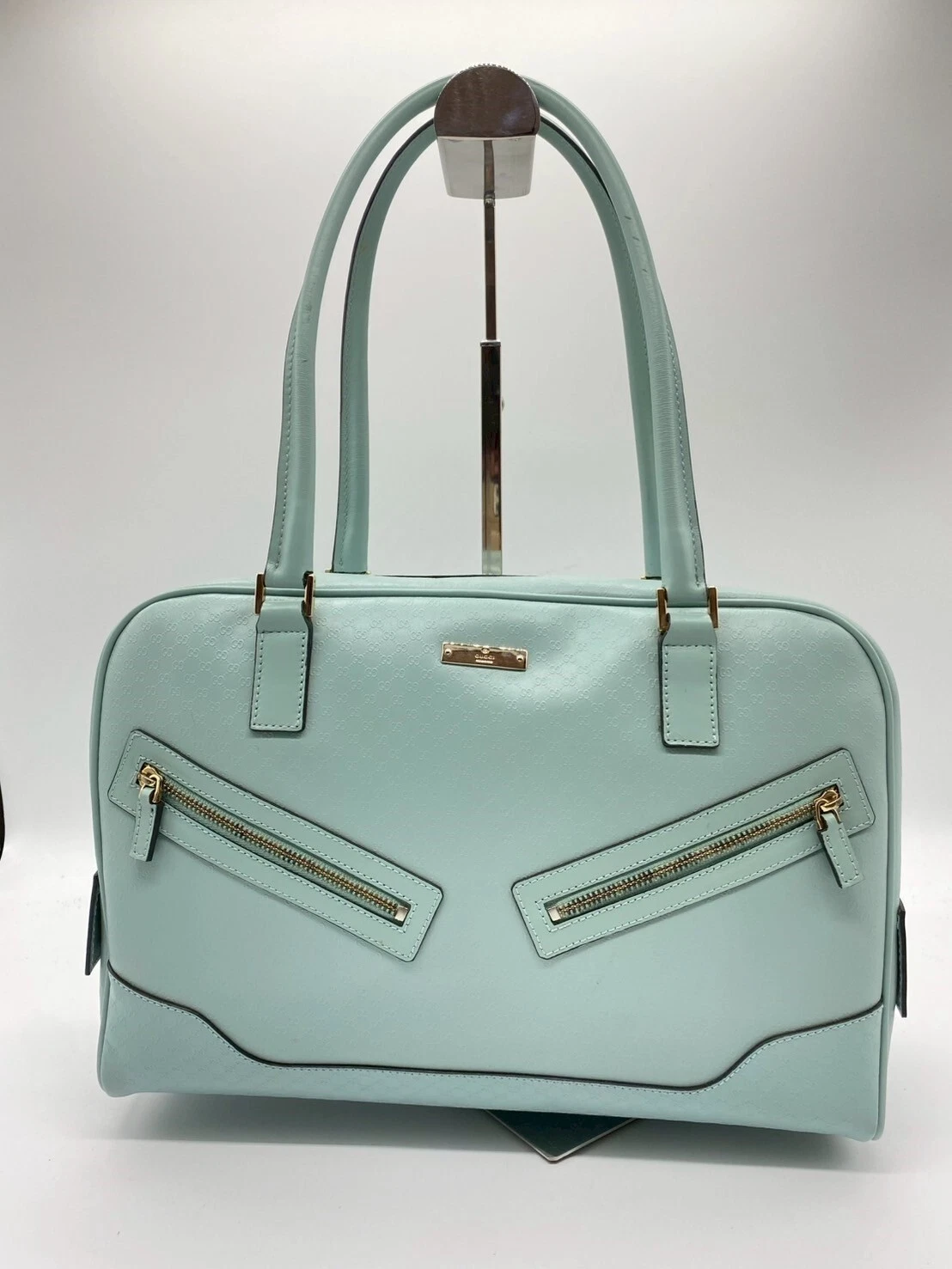 Sac à main Gucci Micro GG cuir vert clair authenticité
