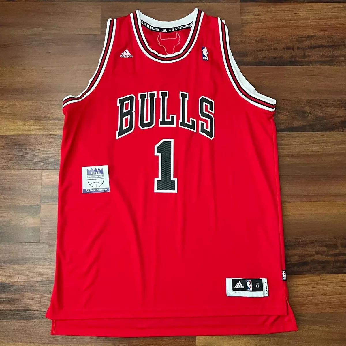 ADIDAS Derrick Rose NBA Basketball Chicago Bulls Jersey, Men's