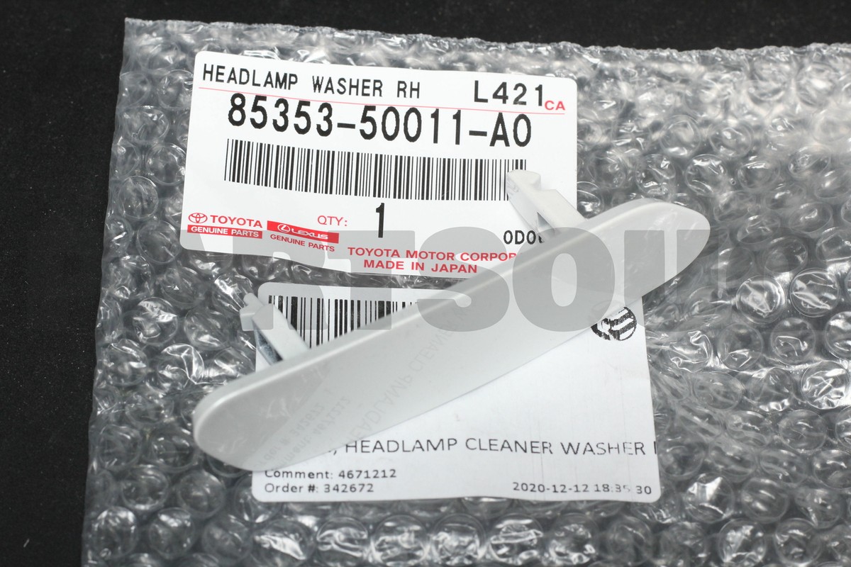 8535350011A0 Genuine Toyota COVER, HEADLAMP CLEANER WASHER NOZZLE