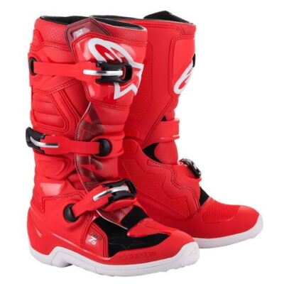 Alpinestars 2026 Tech 7S Jugend Motocross Stiefel rot Junior MX Kinder Quad ATV