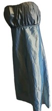 Mermaid Strapless Iridescent Green Blue Long Dress Prom Gown Homecoming Dance Vt