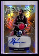 2018-19 Panini Spectra Radiant Signatures Gold Mark Aguirre Auto 5/10 Dallas