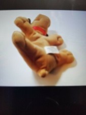 Pound Puppy Plush 1985 Tonka Brown w Red Collar - Long Face - Vintage