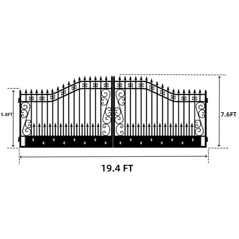 20ft-star-style-dual-swing-iron-gate-for-driveway-anti-rust-outdoor