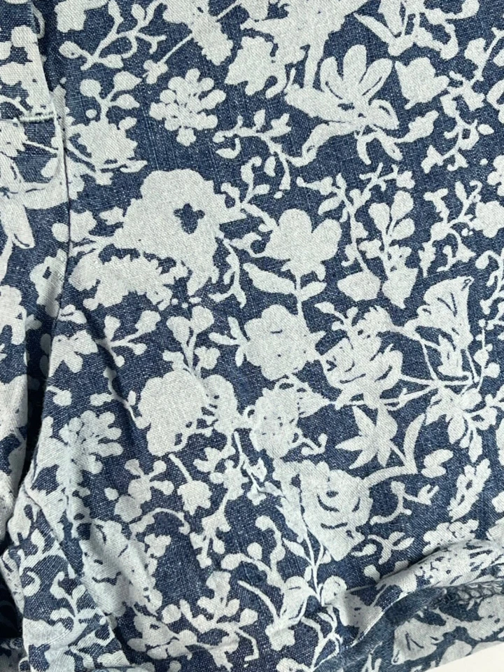 Pantalones Cortos Caqui Británicos Para Mujer Talla 4 Azul Floral Bolsillos Frontales Trabillas para Cinturón Foto 2 de 4