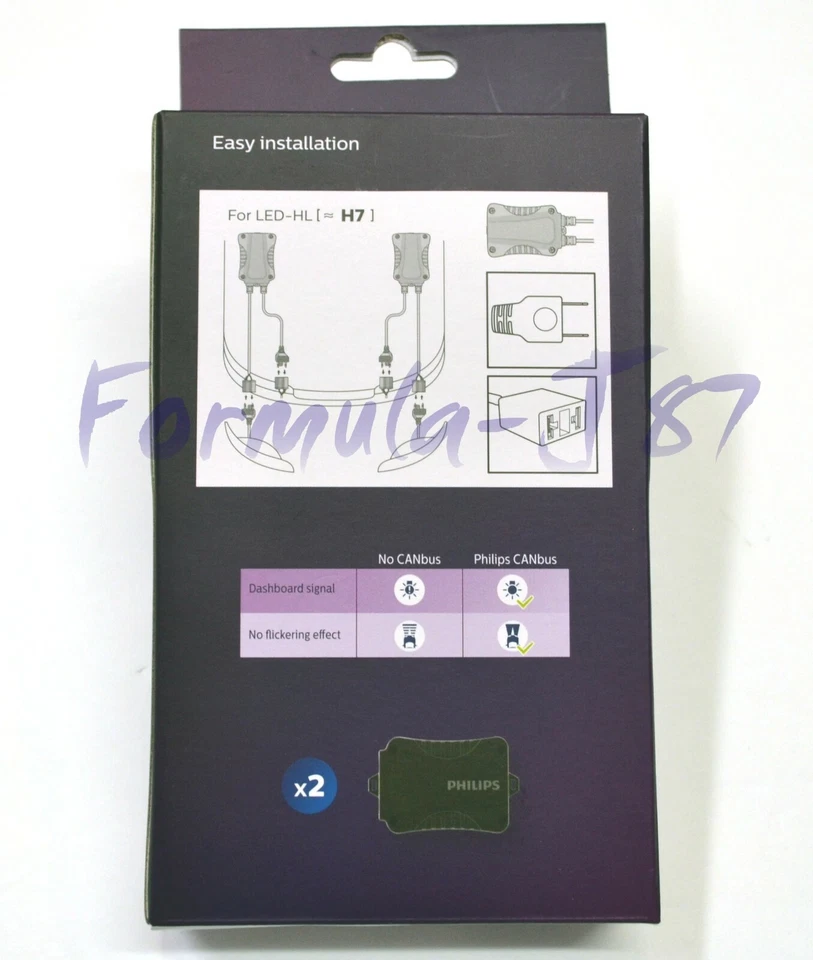 Philips LED Canbus Cancelador de Erros Lâmpada de Cabeça H7 Decodificador de Feixe Baixo Ajuste de Estoque - Imagem 3 de 4