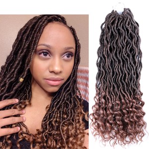 Faux Locs Crochet Hair Wavy With Curly Ends Crochet Braids Faux Locs